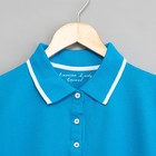 Футболка женская поло цвет голубой, р-р 46 - Фото 2