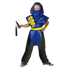 Карнавальный костюм «Ниндзя. Жёлтый дракон на синем», р. 32, рост 122-128 см - Фото 1