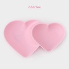 Менажница «Сердца», 2 секции, пластик, 27×17 см, МИКС - Фото 2