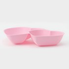 Менажница «Сердца», 2 секции, пластик, 27×17 см, МИКС - Фото 3