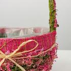 Набор корзин «Цветочный бантик», 2 шт, 22×12/32 см, 16×10/26 см, трава - Фото 3