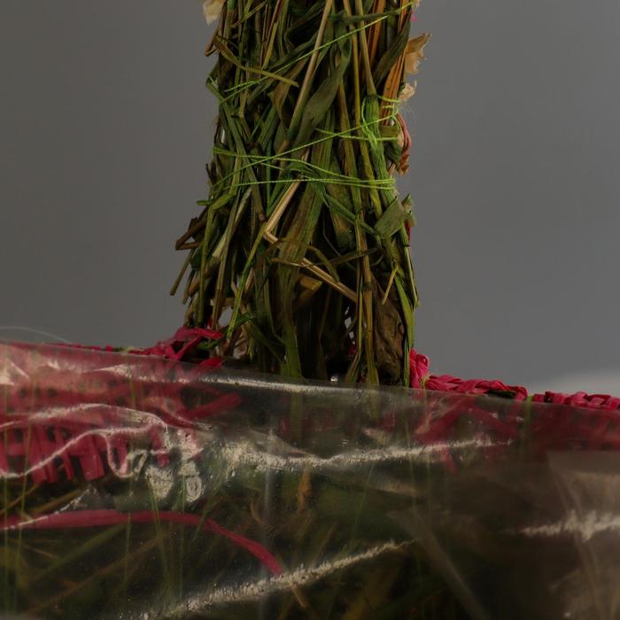 Набор корзин «Цветочный бантик», 2 шт, 25×17×11/28 см, 19×10×9/22 см, трава - фото 1899630693