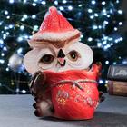 Фигура полистоун «Сова с мешком: На счастья», с блёстками, 22 см - Фото 1