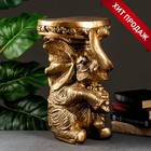 Фигура - подставка "Слон сидя" бронза, 34х26х44см - фото 9724337