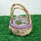 Набор корзин «Цветочный бантик», 2 шт, 22×12/32 см, 16×10/26 см, трава - фото 23888271