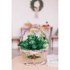 Набор корзин «Бантик», 2 шт, 21×21×13/29 см, 17×17×12/25 см, трава - Фото 6