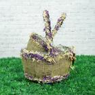 Набор корзин «Бантик», 2 шт, 21×21×13/29 см, 17×17×12/25 см, трава - Фото 3