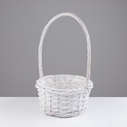Корзина плетёная для хранения «Плетёнка», лоза, с ручкой, белая, набор 3 шт. - Фото 3
