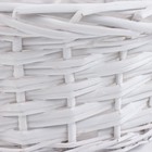 Корзина плетёная для хранения «Плетёнка», лоза, с ручкой, белая, набор 3 шт. - Фото 6