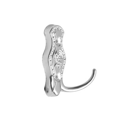 Крючок мебельный ТУНДРА TKd=023, двухрожковый, хром