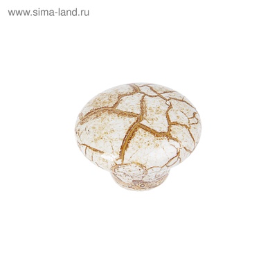 Ручка-кнопка CAPPIO ART Ceramics 011, d=38 мм, керамическая, белая с текстурой