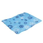 Охлаждающи коврик "Снежинки", 39 х 29 см, голубой - Фото 1