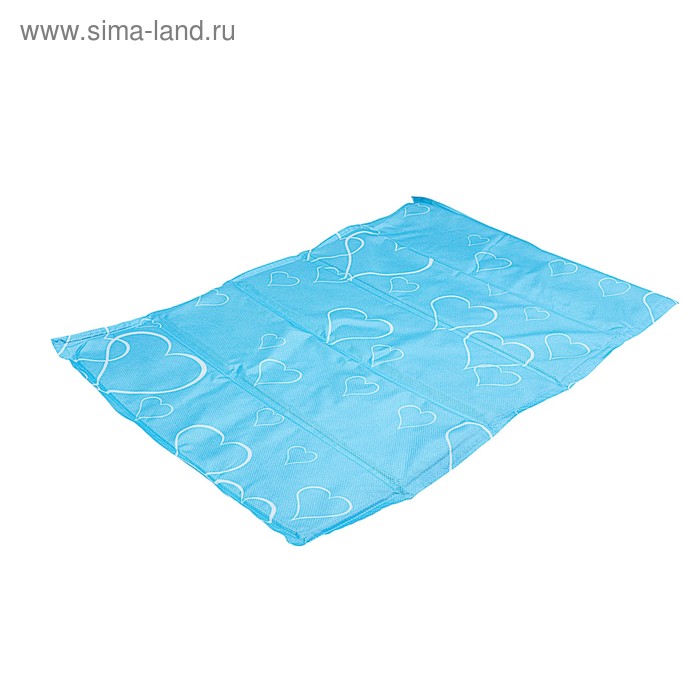 Охлаждающий коврик "Сердца", 60 х 40 см, голубой - Фото 1