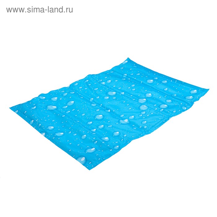 Охлаждающи коврик "Капли", 60 х 40 см, синий - Фото 1