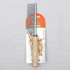 Расчёска для шерсти Wood, 17.5×3 см, с деревянной ручкой - Фото 4