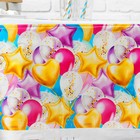 Скатерть одноразовая «Влюбленность», шарики, 182×137 см - Фото 3