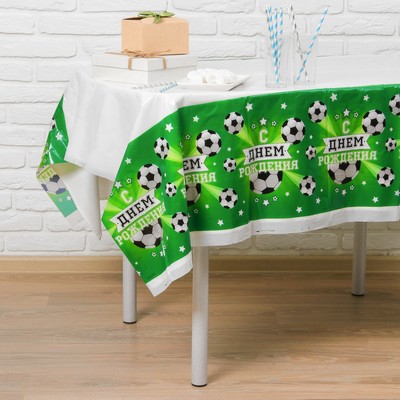 Скатерть одноразовая «С днём рождения», 180×137 см