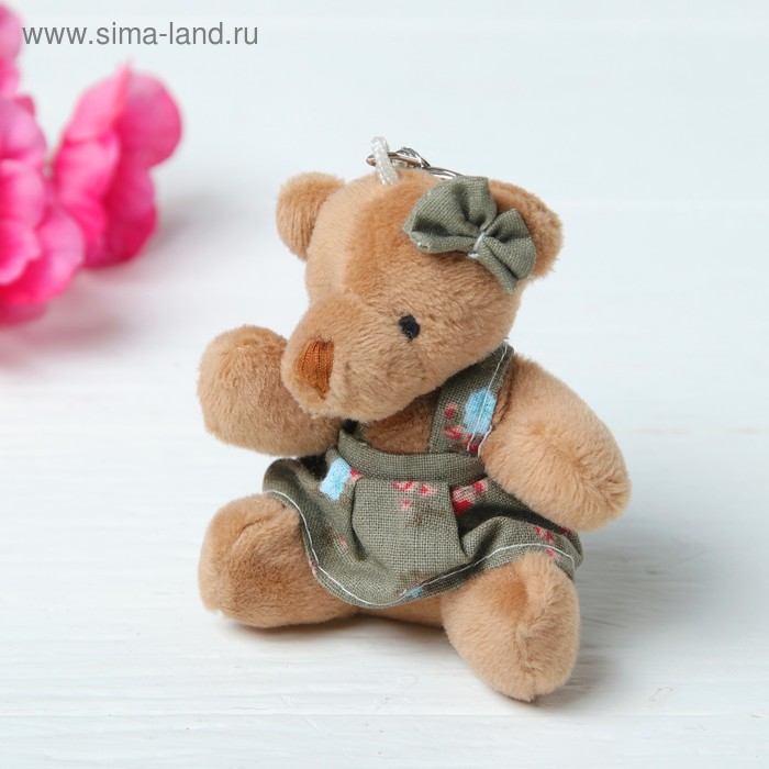 Мягкая игрушка-брелок «Мишка в летнем костюме» мальчик и девочка, МИКС - Фото 1