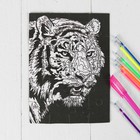 Раскраска - пазл "Кот и тигр" 2 в 1, 6 неоновых цветов - Фото 4