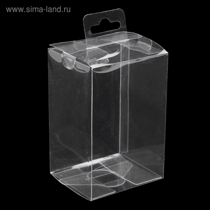 Упаковка PVC 7х6х10,5см 1шт. с подвесом, фасовка 50шт - Фото 1