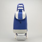 Сумка-тележка хозяйственная на шнуре, цвет синий - Фото 2