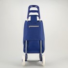 Сумка-тележка хозяйственная на шнуре, цвет синий - Фото 3