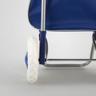 Сумка хозяйственная на колёсах, отдел на шнурке, нагрузка до 25 кг, цвет ярко-синий - Фото 4