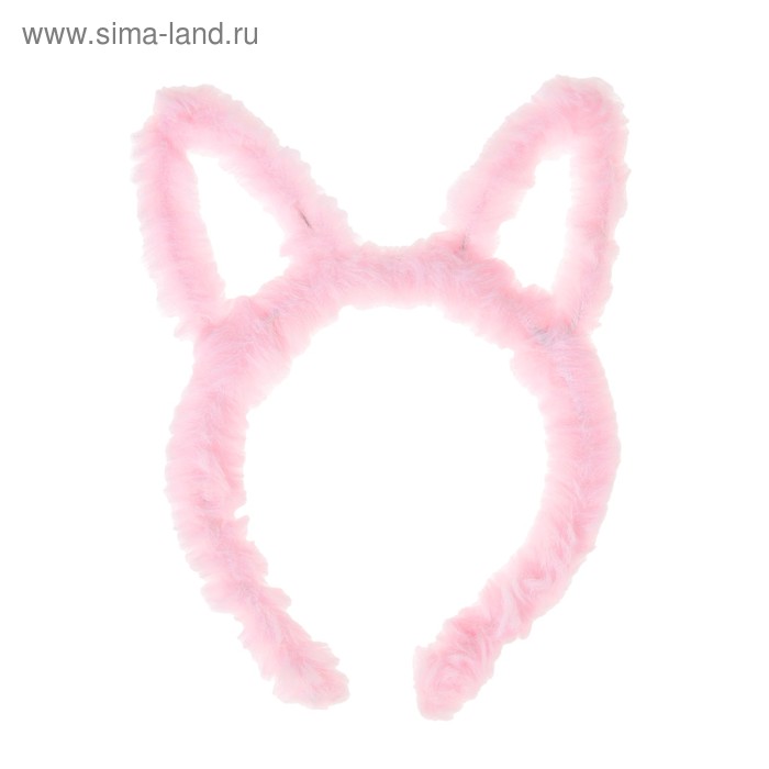 Карнавальный ободок «Кошечка», цвет розовый - Фото 1