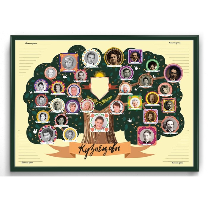 Плакат-раскраска "Создай свое семейное древо  Классический" 42 х 59,4 см - Фото 1