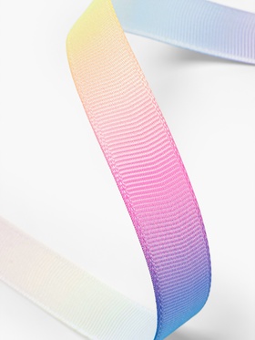 Лента репсовая «Радуга», 15 мм, 18±1 м, разноцветная