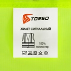 Жилет сигнальный, светоотражающий, салатовый, 2 класс, размер 66×56 см, 60г/м2 3628605 - фото 16364936