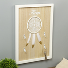 Крючки декоративные дерево "Кружевной ловец снов с пёрышками" 36х26х2,5 см  (артикул 3654594)  большой выбор товаров оптом и в розницу по низким ценам с доставкой