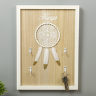 Крючки декоративные дерево "Кружевной ловец снов с пёрышками" 36х26х2,5 см  (артикул 3654594)  большой выбор товаров оптом и в розницу по низким ценам с доставкой