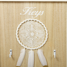 Крючки декоративные дерево "Кружевной ловец снов с пёрышками" 36х26х2,5 см  (артикул 3654594)  большой выбор товаров оптом и в розницу по низким ценам с доставкой