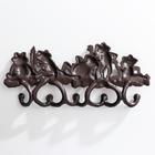 Крючки настенные чугун «Лягушки», ключница декоративная, 14×31×4 см - Фото 5