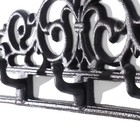 Настенные крючки декоративные «Узоры», чугун, 12.5×39.5×3.5 см - Фото 3