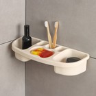 Полка для ванной комнаты, 38,5×14,5×7 см, цвет МИКС - фото 24563402