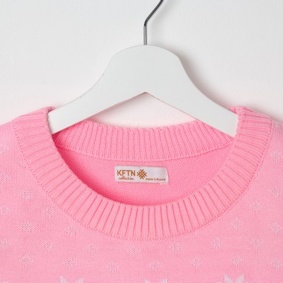 Джемпер женский KAFTAN «Снежинка», розовый, р. 44, акрил 100 %