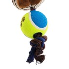 Игрушка для собак 3-в-1 "Медведь": канатная, мягкая с пищалкой, войлочный мяч, 30 см - Фото 4