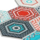 Стеновая панель ПВХ Grace «Лагом», граненый шестигранник, 492×973×0.2 мм, цвет красный/голубой - Фото 2