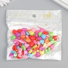 Бусины для творчества пластик "Сердечко пузатое" цветные набор 100 шт 1х1,1 см - Фото 5