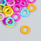 Бусины для творчества пластик "Колечки" цветные набор 50 шт 1,3 см - Фото 2