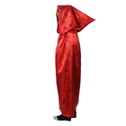Карнавальный плащ с капюшоном, паутина на красном, атлас, длина 85 см + маска - Фото 2