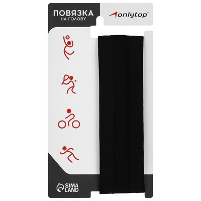 Повязка на голову ONLYTOP, чёрная