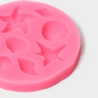 Молд Доляна «Морские звёзды», силикон, d=8 см, цвет розовый - фото 4511632