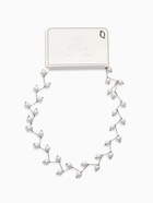 Бусы с жемчугом «Цветущая дорожка» шар №4, белые в серебре, L=38 см - фото 61520112