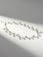 Бусы с жемчугом «Цветущая дорожка» шар №4, белые в серебре, L=38 см - фото 61520114