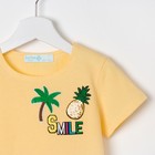 Футболка для девочки KAFTAN "Smile", жёлтая, р. 32 (110-116 см) 5-6 лет - Фото 3