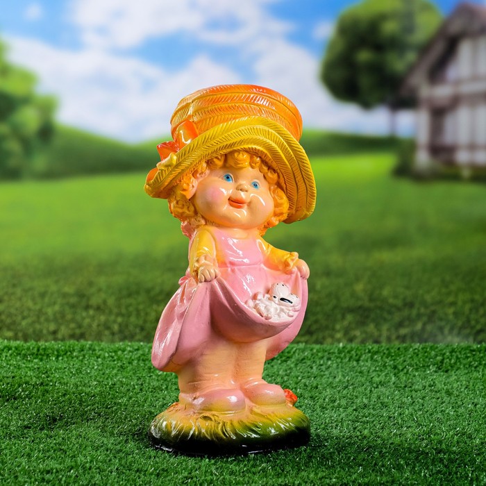 Садовая фигура "Девочка Манюня" 14х13,5х29см, - Фото 1