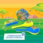 Набор музыкальных инструментов «Весёлый зоопарк»: бубен, 2 маракаса, губная гармошка, МИКС - Фото 6